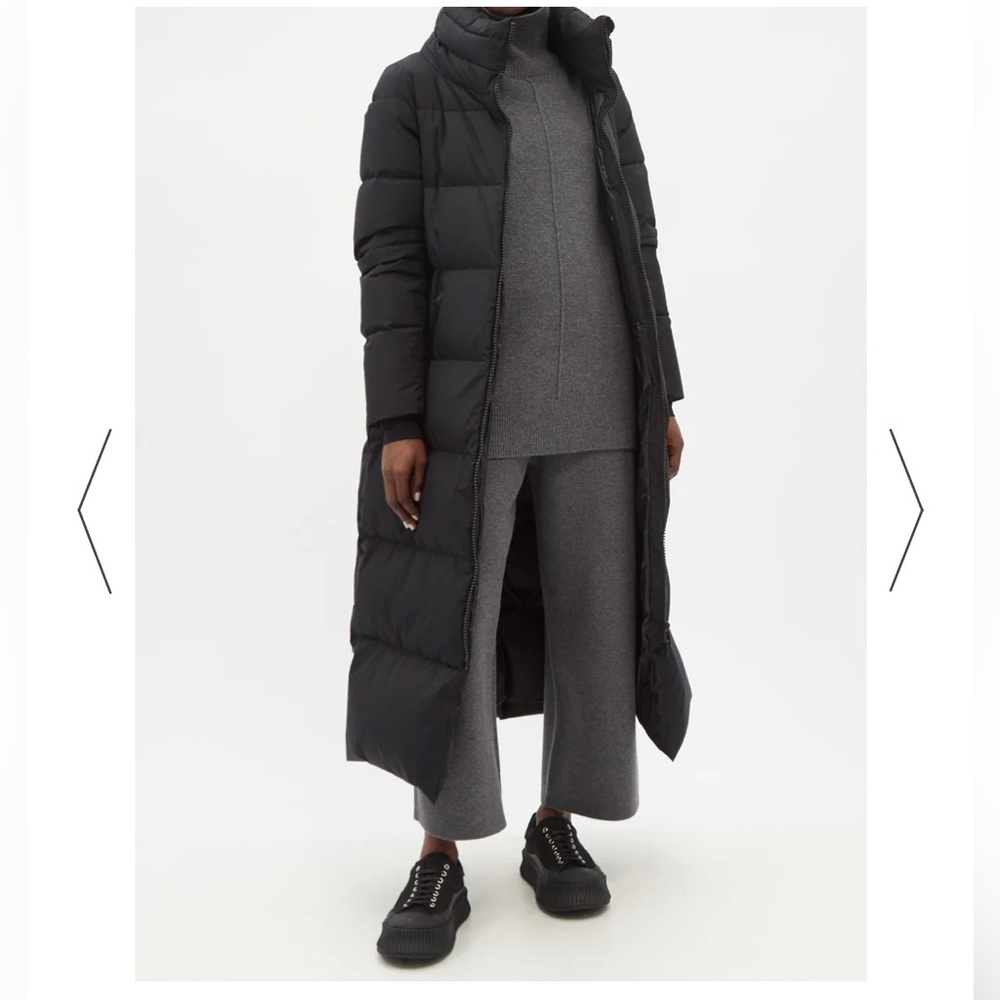 Herno Long Black Quilted Puffer Coat - Picture 3 of 15